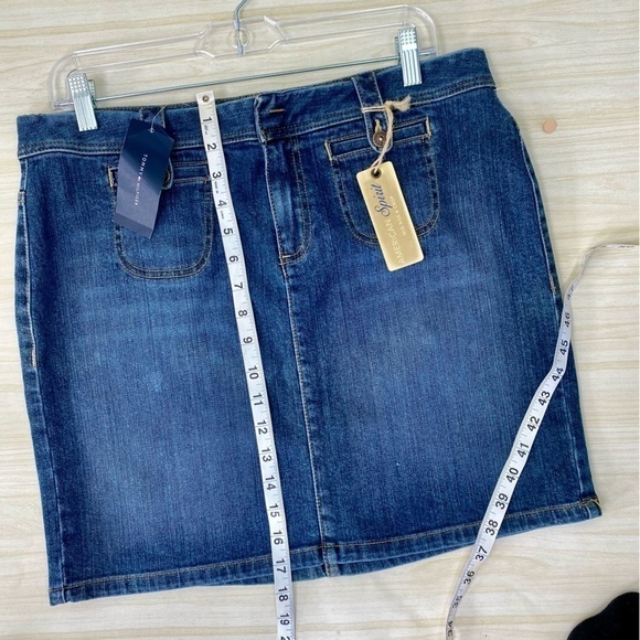 Tommy Hilfiger Denim Jean mini skirt size 12 NWT - Picture 6 of 14